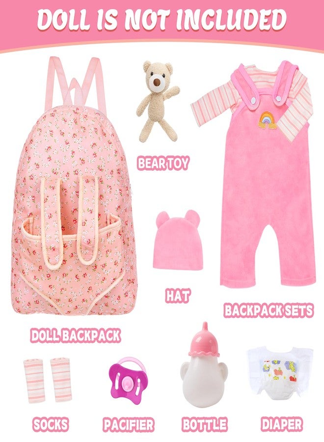 UNICORN ELEMENT Baby Doll Clothes with Backpack Carrier for 14-18 Inch Doll,Reborn Baby Dolls Accessories Set with Bottles Pacifiers for Toddlers and Kids 2 3 4 5 Year Old（Dolls not Included） - Image 2